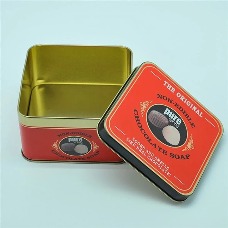 Square Tin Box For Soap Swatch Pack